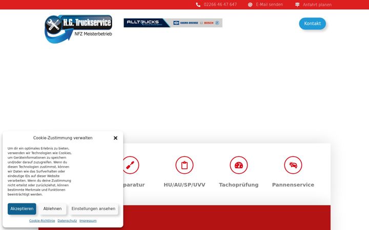 Screenshot of hg-truckservice.com