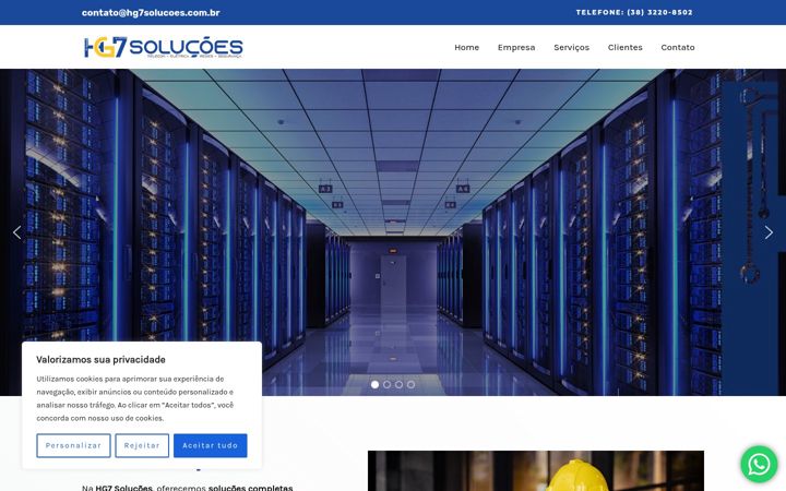 Screenshot of hg7solucoes.com.br