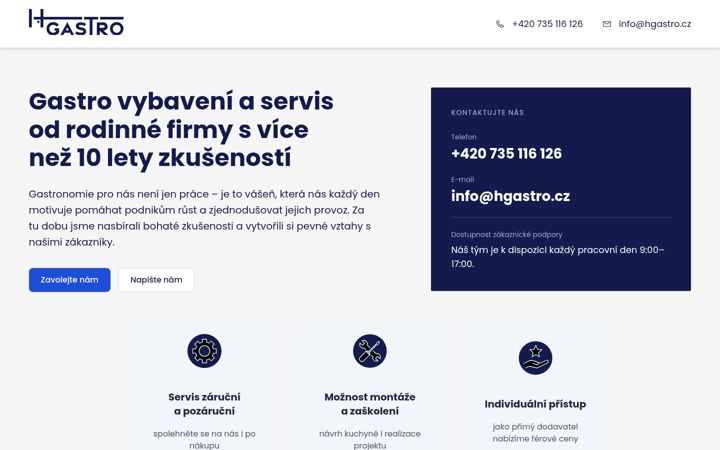 Screenshot of hgastro.cz