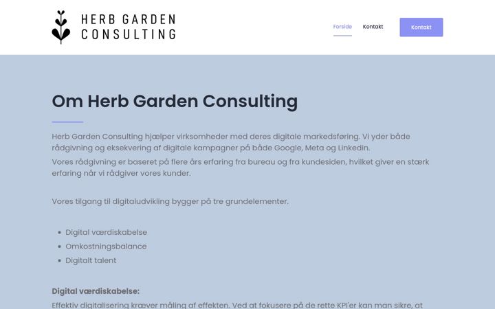 Screenshot of hgconsulting.dk