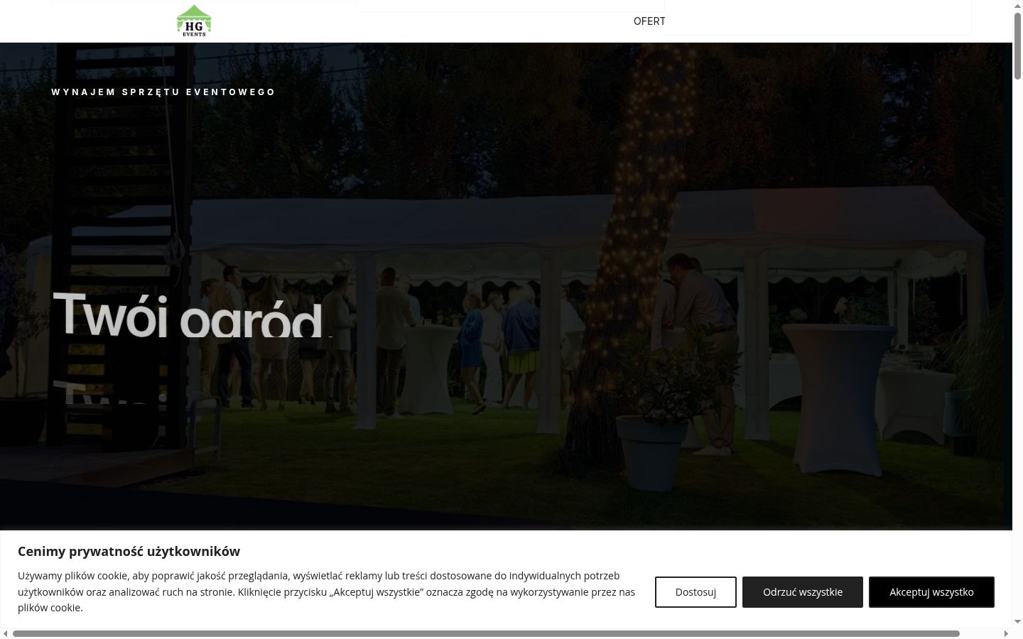 Screenshot del banner di consenso mostrato prima di qualsiasi interazione