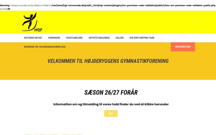 Screenshot of hgf-norresnede.dk