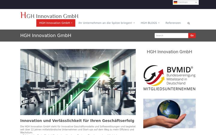 Screenshot of hgh-innovation.com
