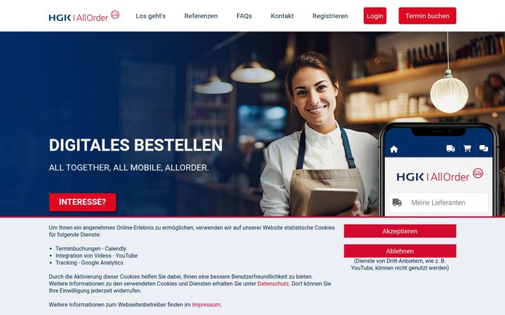 Screenshot of hgk-allorder.de