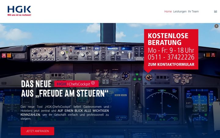 Screenshot of hgk-chefscockpit.de