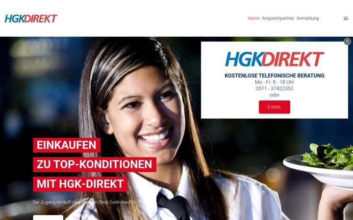 Screenshot of hgkdirekt.de