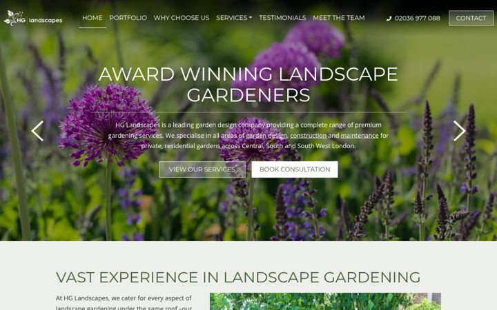 Screenshot of hglandscaping.co.uk
