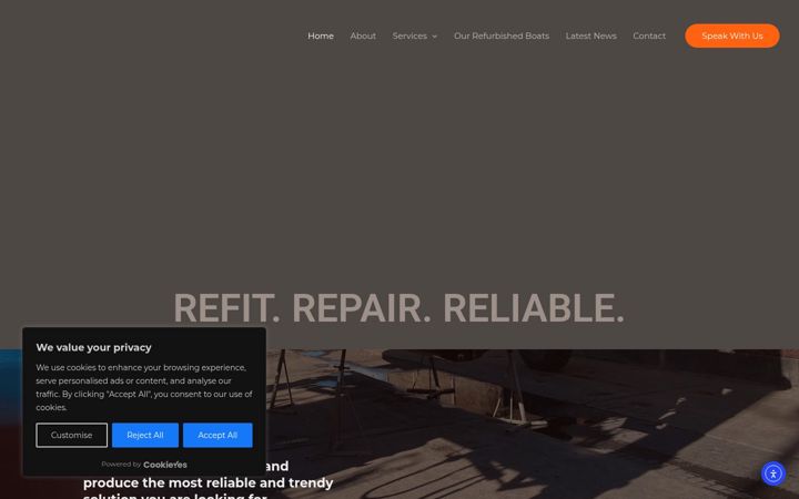 Screenshot of hgmarine.co.uk