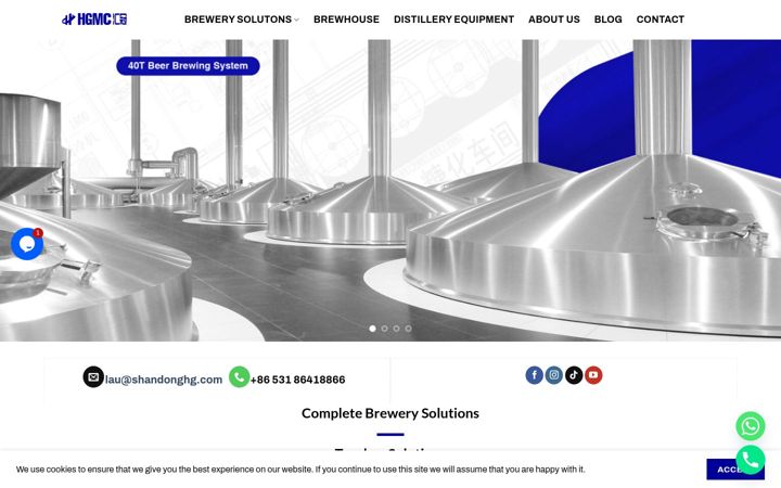 Screenshot of hgmcbrewing.com