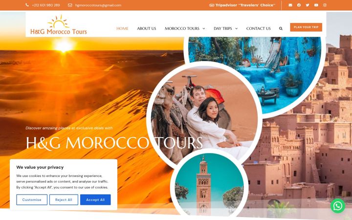 Screenshot of hgmoroccotours.com