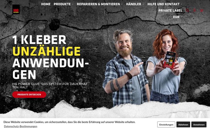 Screenshot of hgpowerglue.com