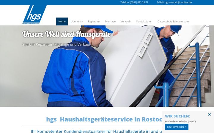 Screenshot of hgs-rostock.de