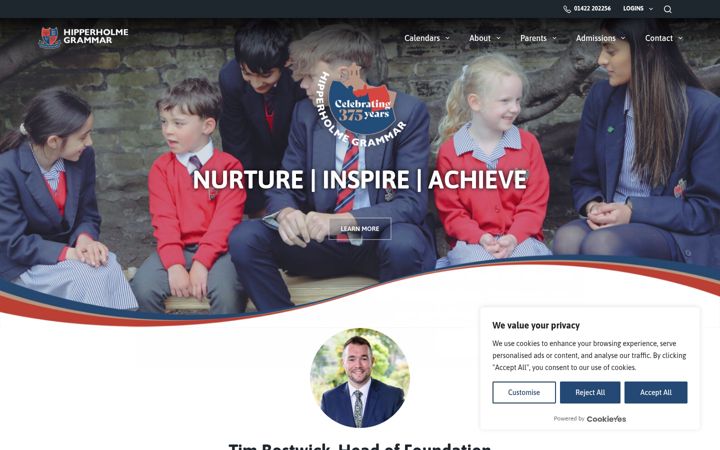 Screenshot of hgsf.org.uk