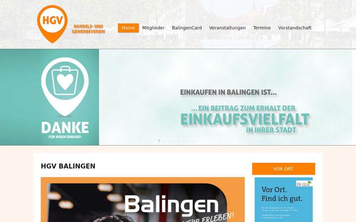 Screenshot of hgv-balingen.de