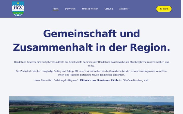 Screenshot of hgv-steinbergkirche.de