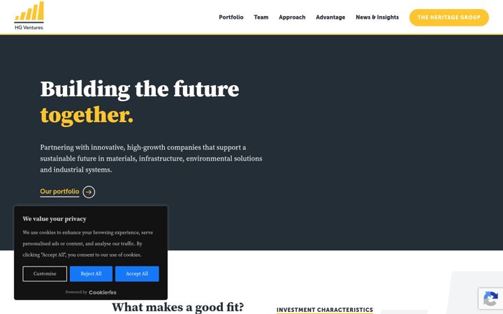 Screenshot of hgventures.com