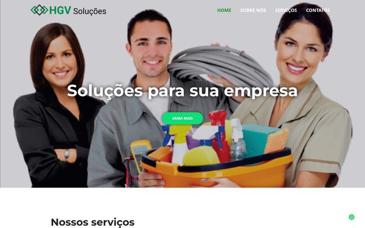 Screenshot of hgvsolucoes.com.br