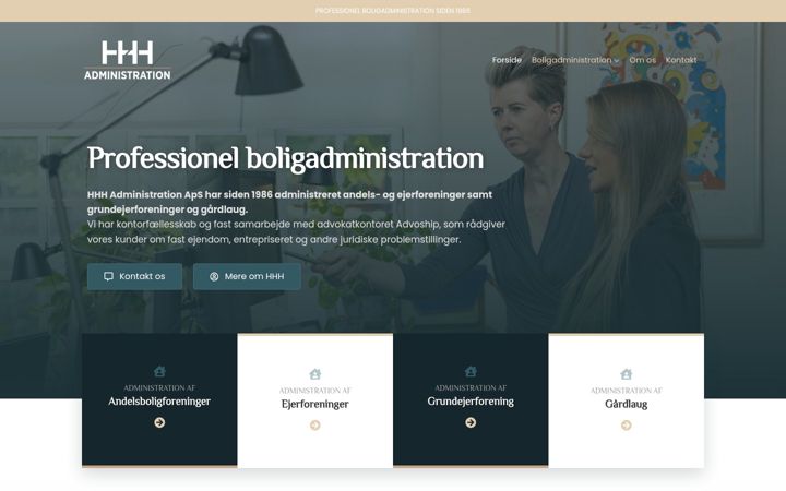 Screenshot of hh-administration.dk