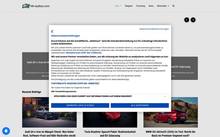 Screenshot of hh-autos.com