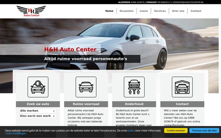 Screenshot of hhautocenter.nl