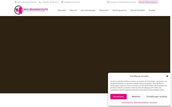 Screenshot of hhbrandschutz.de