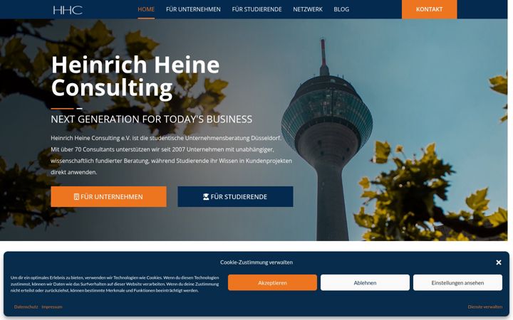 Screenshot of hhc-duesseldorf.de