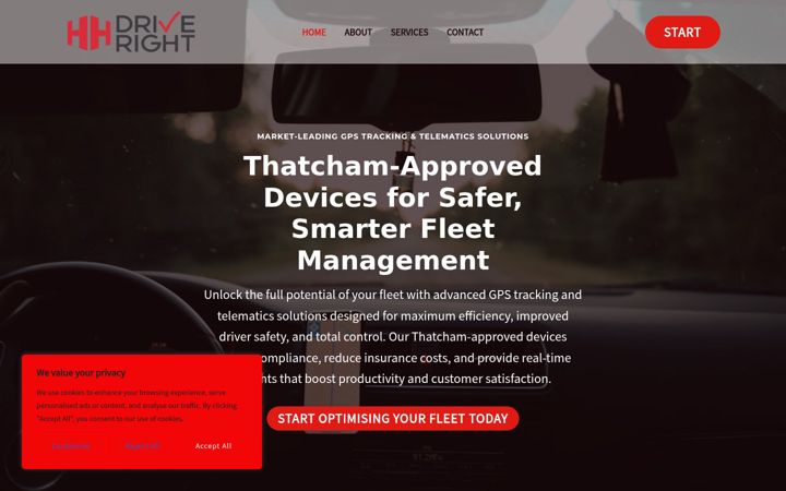 Screenshot of hhdriveright.com