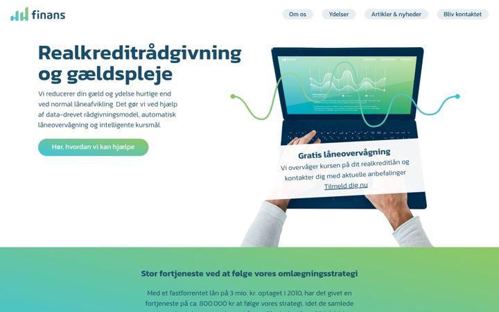 Screenshot of hhfinans.dk