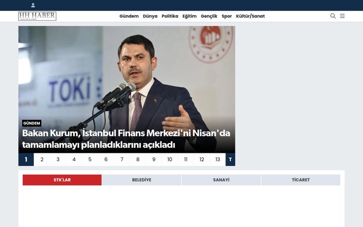 Screenshot of hhhaber.com