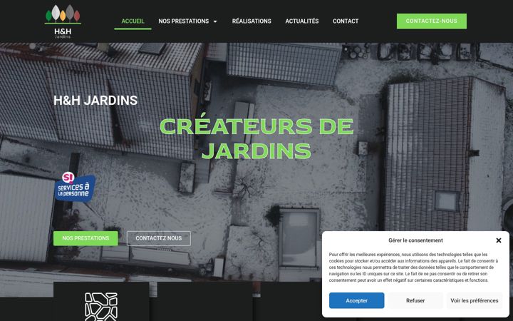 Screenshot of hhjardins.com