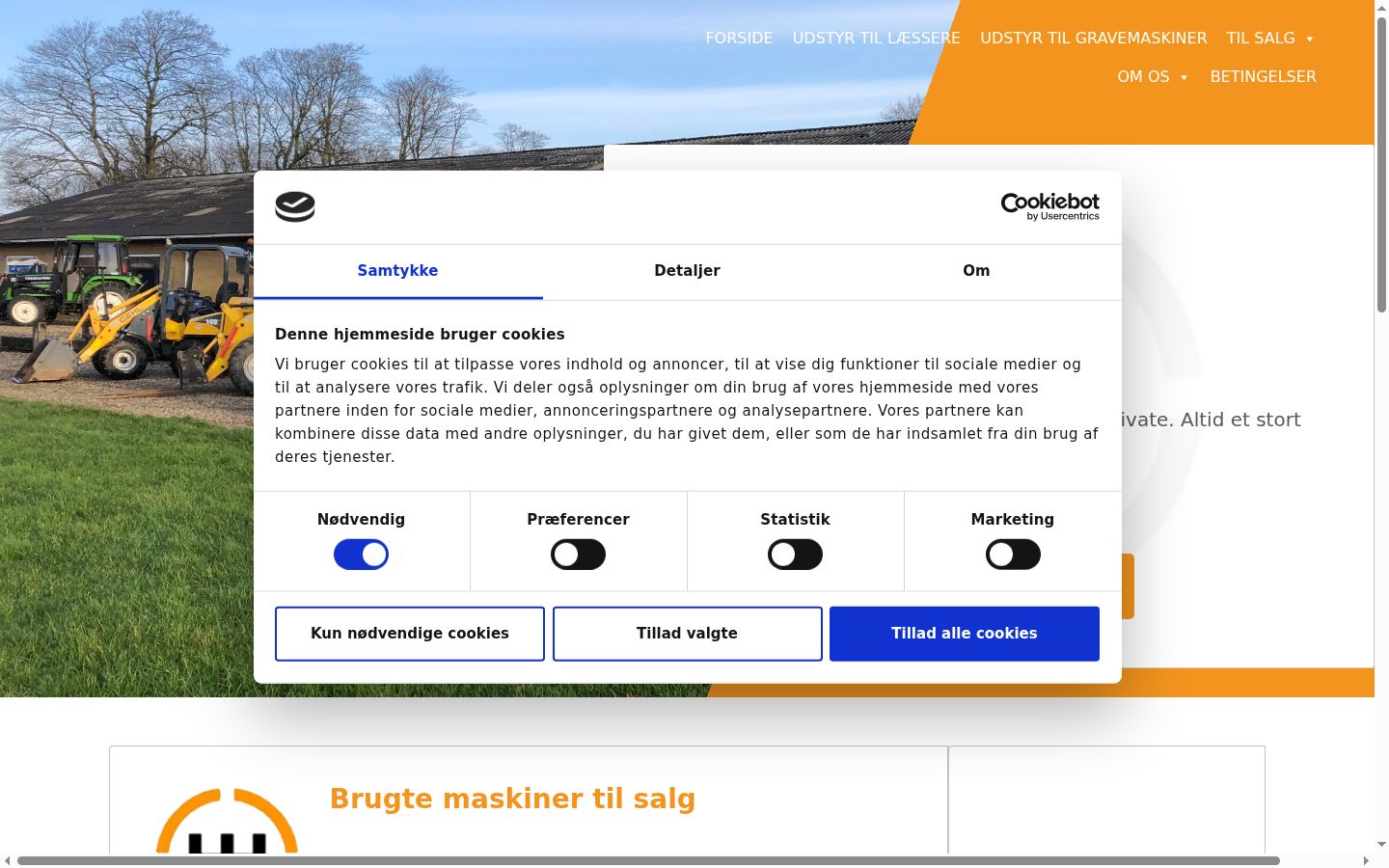 Screenshot des Einwilligungsbanners vor jeglicher Interaktion