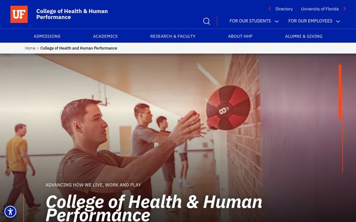 Captură de ecran a hhp.ufl.edu
