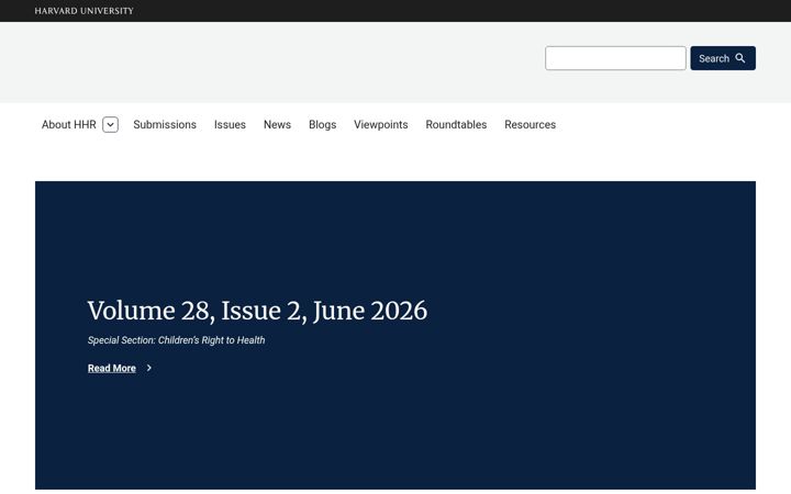 Screenshot of hhrjournal.org