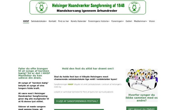 Screenshot of hhsf.dk
