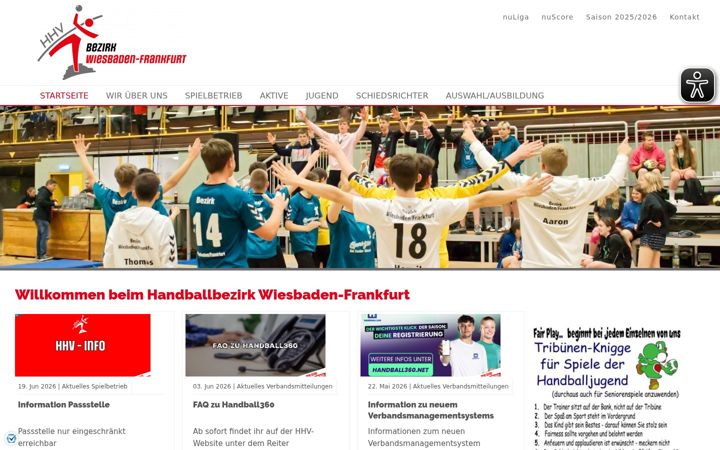 Screenshot of hhv-wiesbaden-frankfurt.de