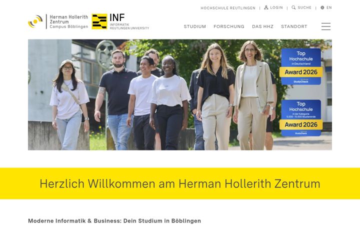 Screenshot of hhz.de