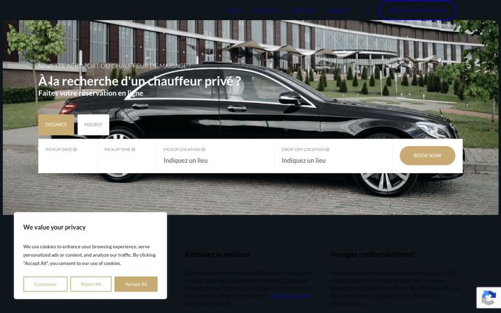 Screenshot of hi-drivers-limousine.be