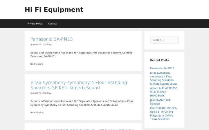 Screenshot of hi-fi.org.uk