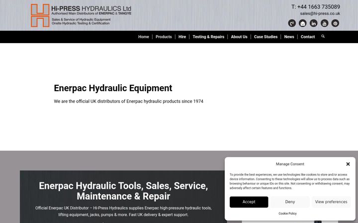 Screenshot of hi-press.co.uk
