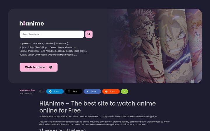 Screenshot του hianime.cv