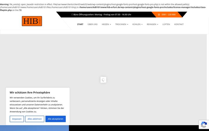 Screenshot of hib-erfurt.de