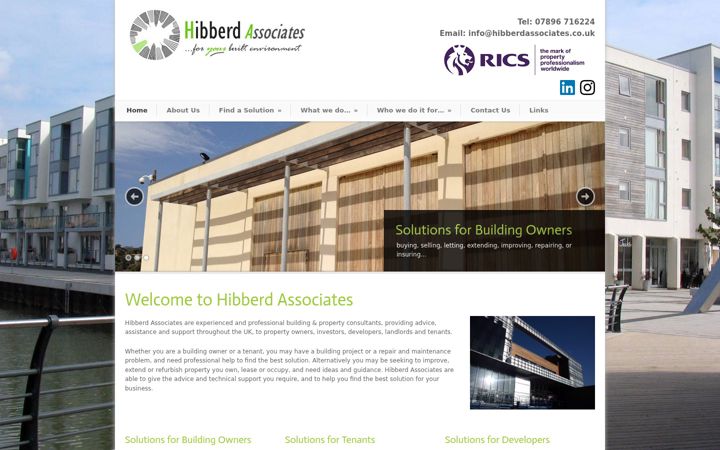 Screenshot of hibberdassociates.co.uk
