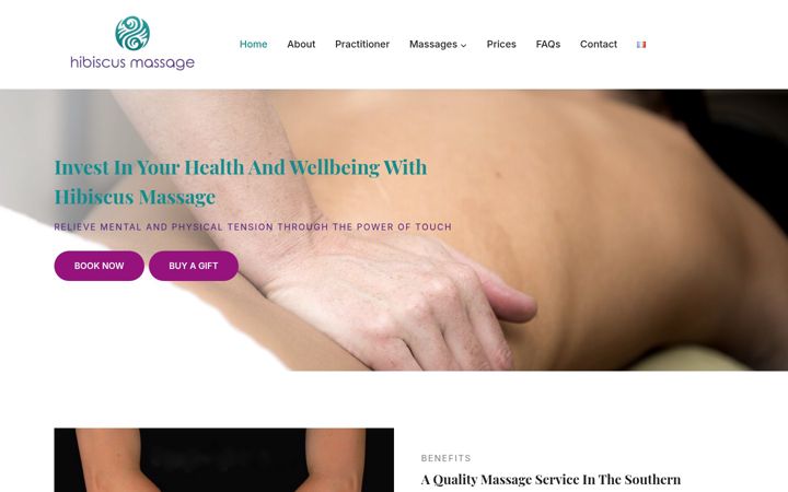 Screenshot of hibiscusmassage.com
