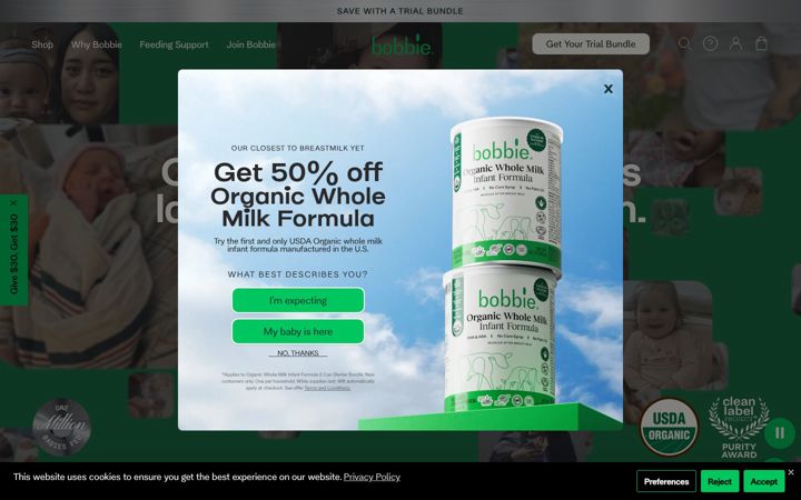 Screenshot of hibobbie.com