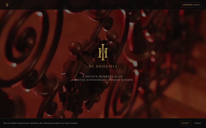 Screenshot of hibohemia.com