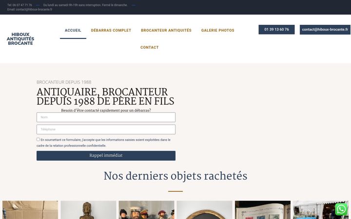 Screenshot of hiboux-brocante.fr
