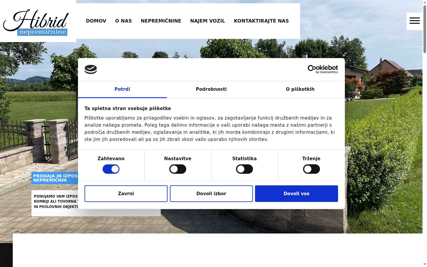 Screenshot tal-banner tal-kunsens muri qabel kwalunkwe interazzjoni