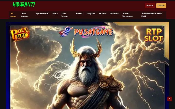 Screenshot of hiburan77.com