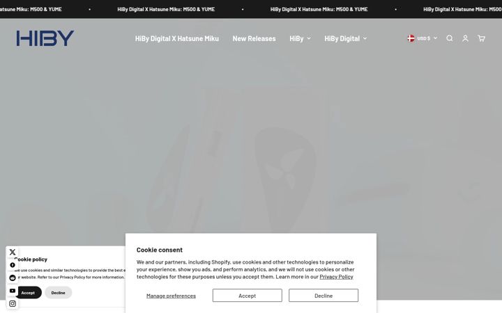 Screenshot of hiby.com