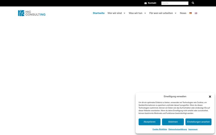 Screenshot of hic-consulting.com